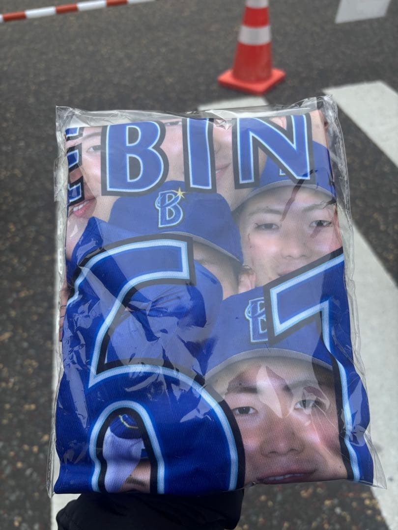 横浜DeNAベイスターズ　ファンフェス　蛯名達夫　ガチャ 　総柄Tシャツ