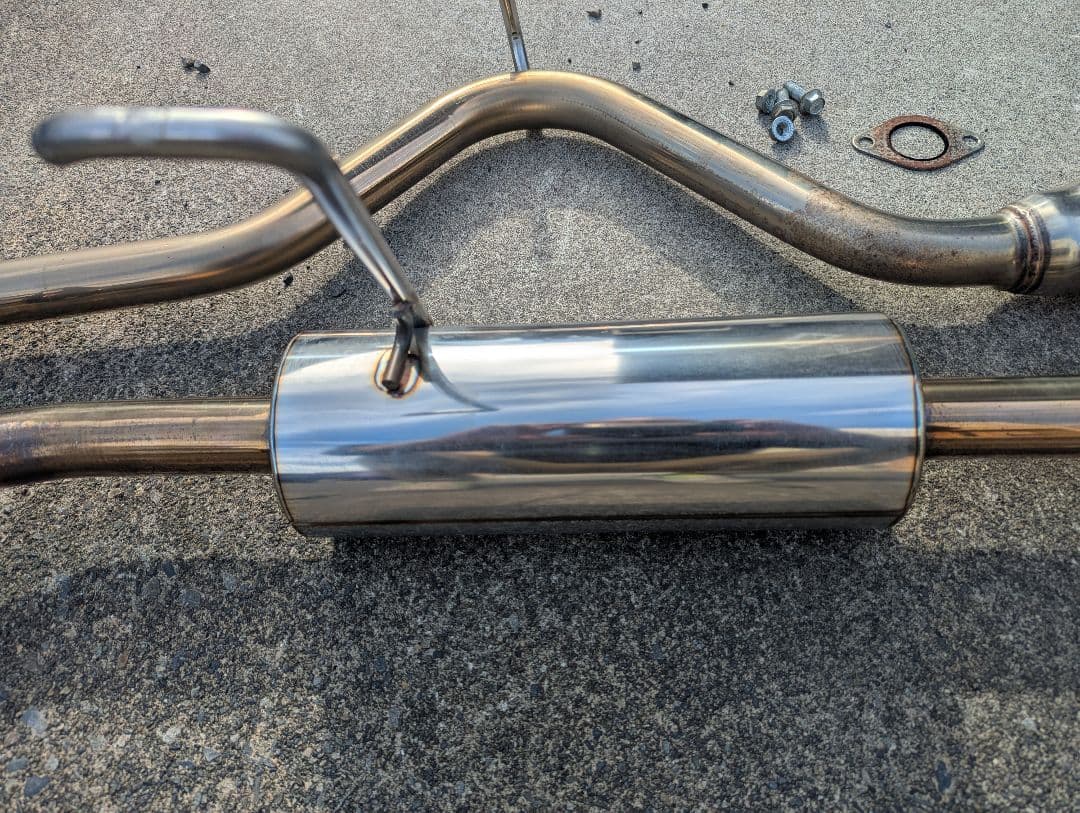 中古　エブリィ ワゴンDA17W1本出し SUS ブルー