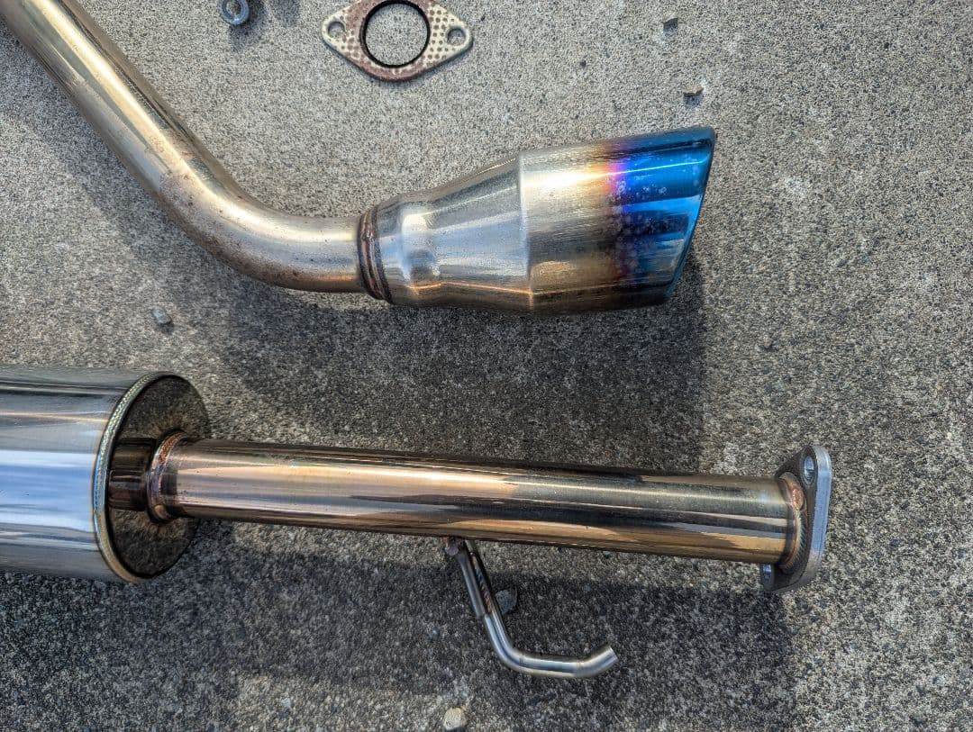 中古　エブリィ ワゴンDA17W1本出し SUS ブルー