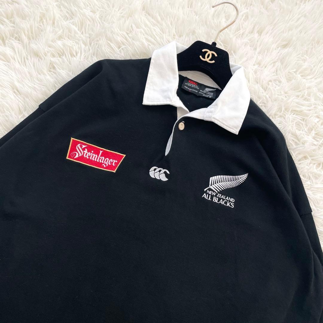 CANTERBURY 90s スタインラガー　長袖　ポロシャツ　オールブラックス