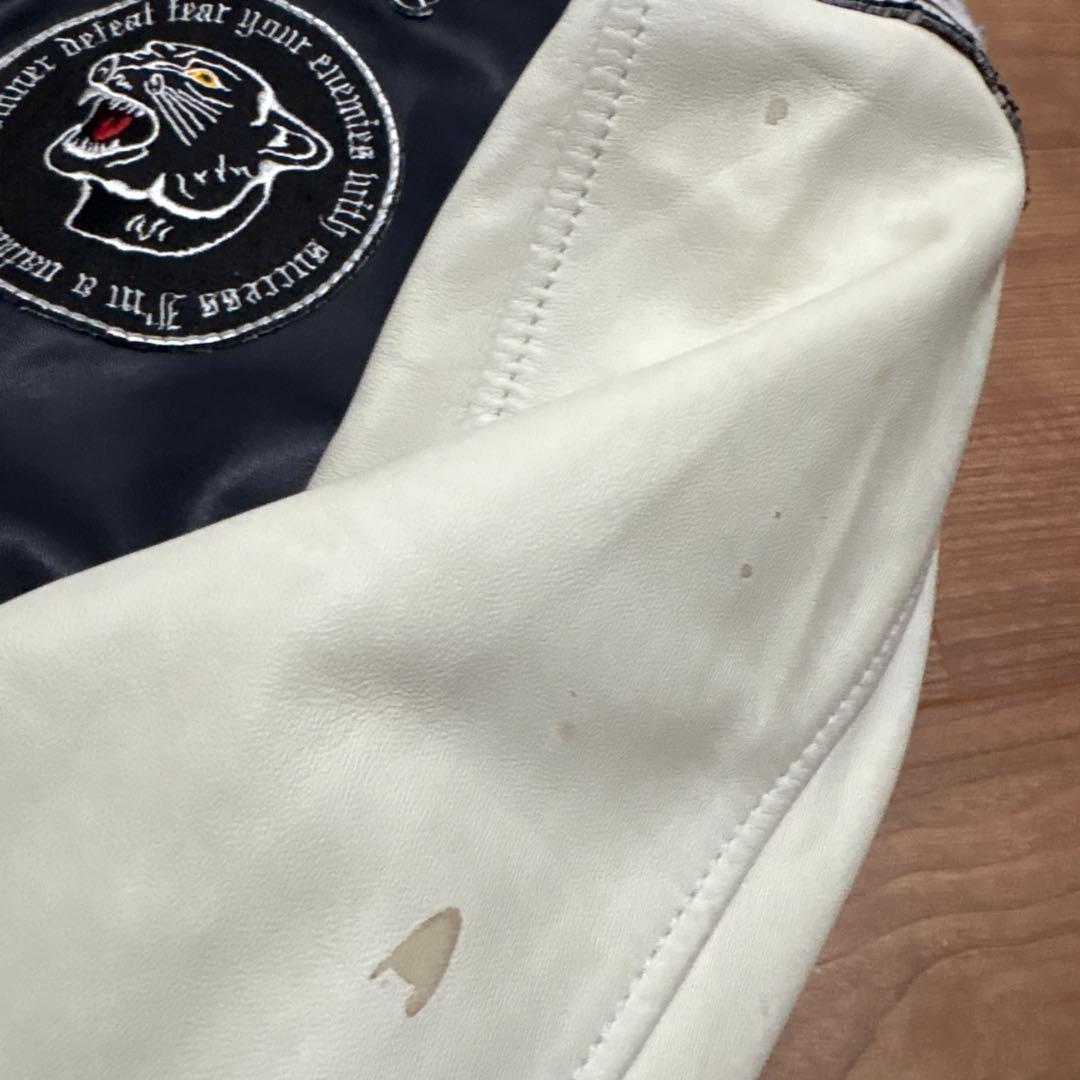 送料込み！PHILIPP PLEIN HOMME レザースタジャンサイズM