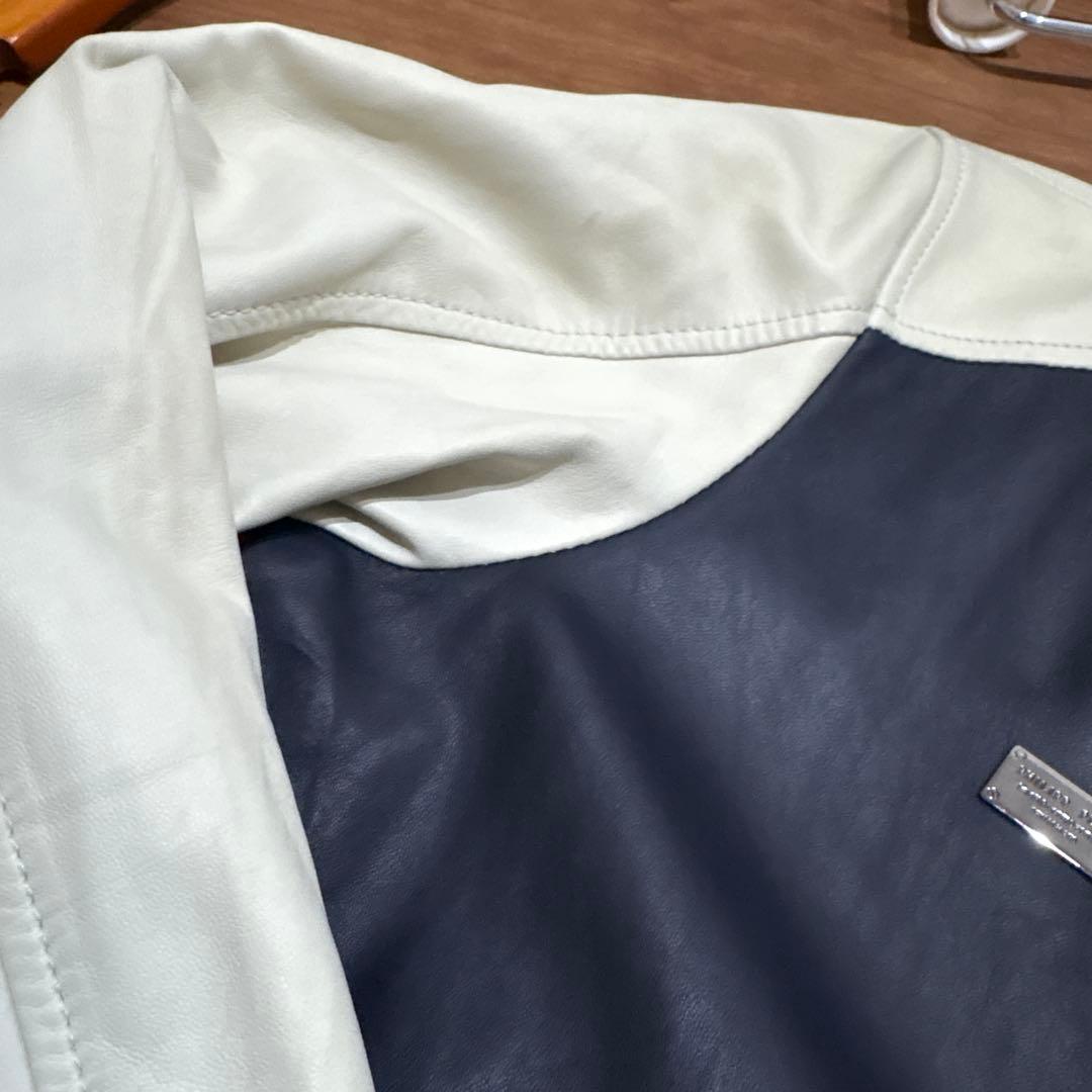 送料込み！PHILIPP PLEIN HOMME レザースタジャンサイズM