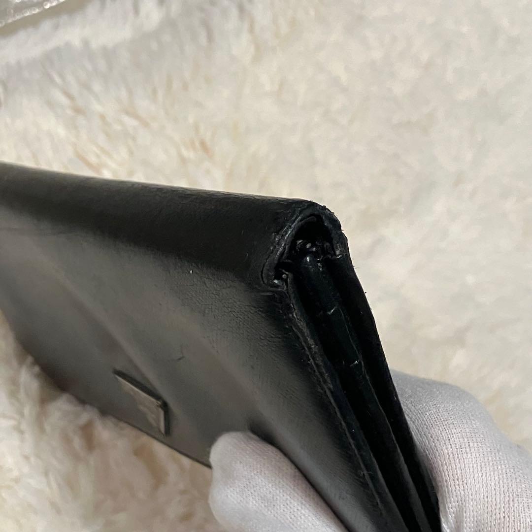 PRADA 長財布 三角ロゴ　サファイアーノレザー