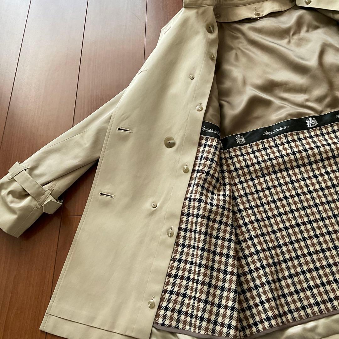 アクアスキュータム　ダブルブレスト トレンチコート　ライナーとべルト付き