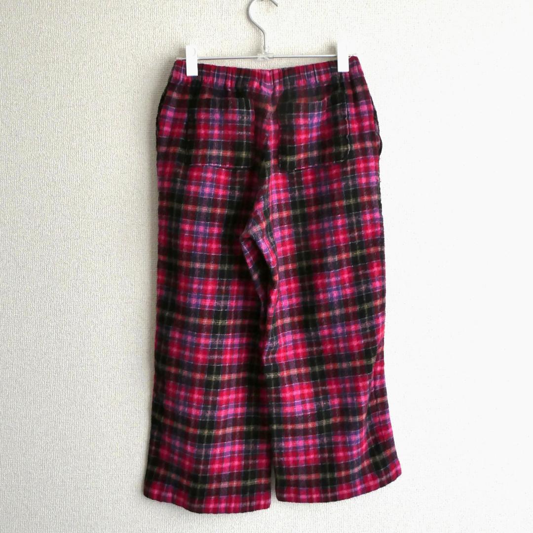 tricot COMME des GARCONS　縮絨 ウール チェック パンツ