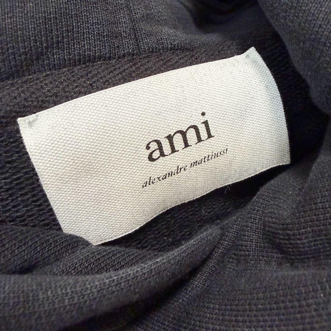 AMI PARIS アミパリス フーディ パーカー ブラック ワッペン