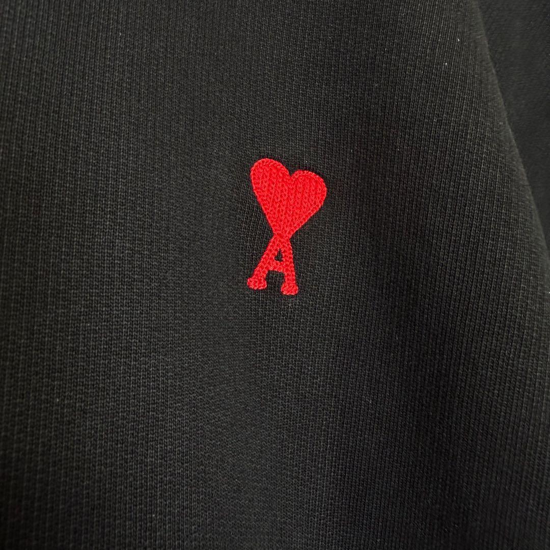 AMI PARIS アミパリス フーディ パーカー ブラック ワッペン