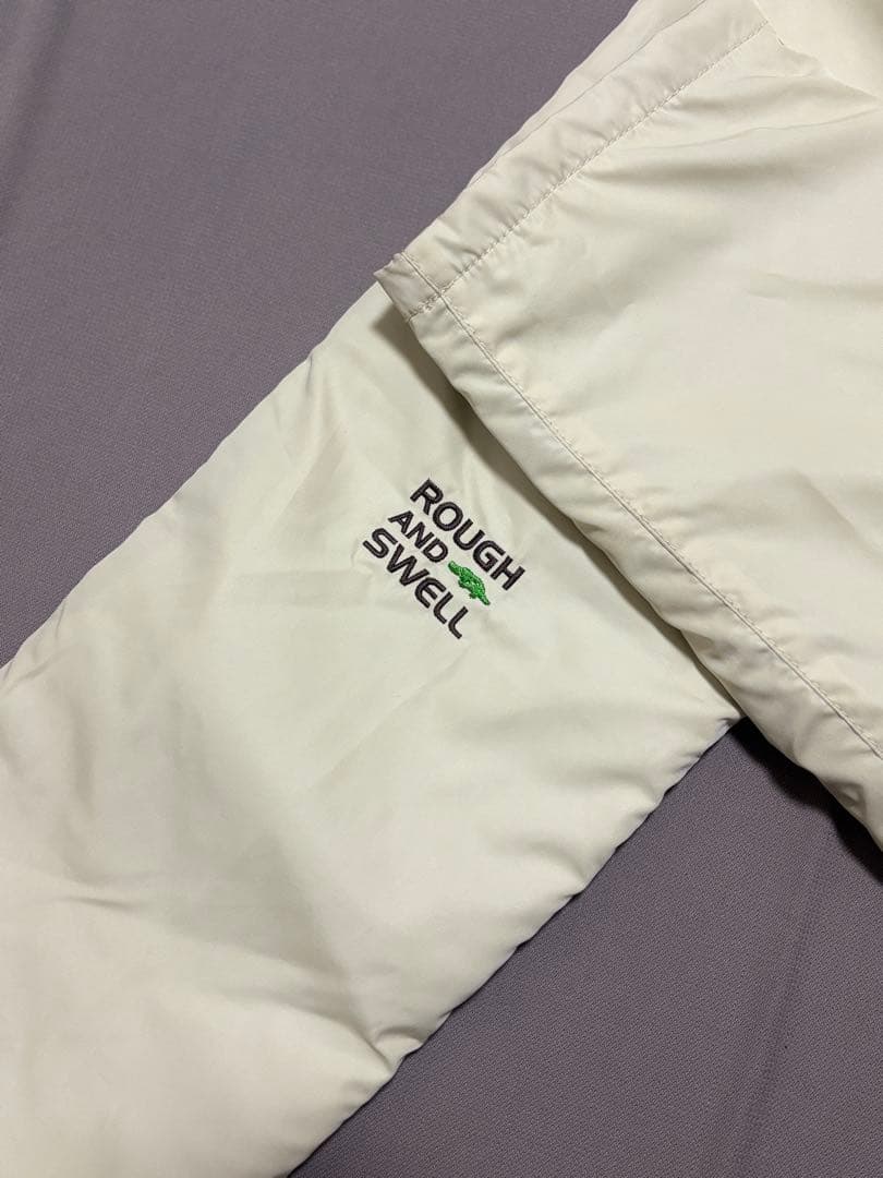 ラフアンドスウェルROUGH&SWELL ロゴ刺繍中綿ロングパンツ S