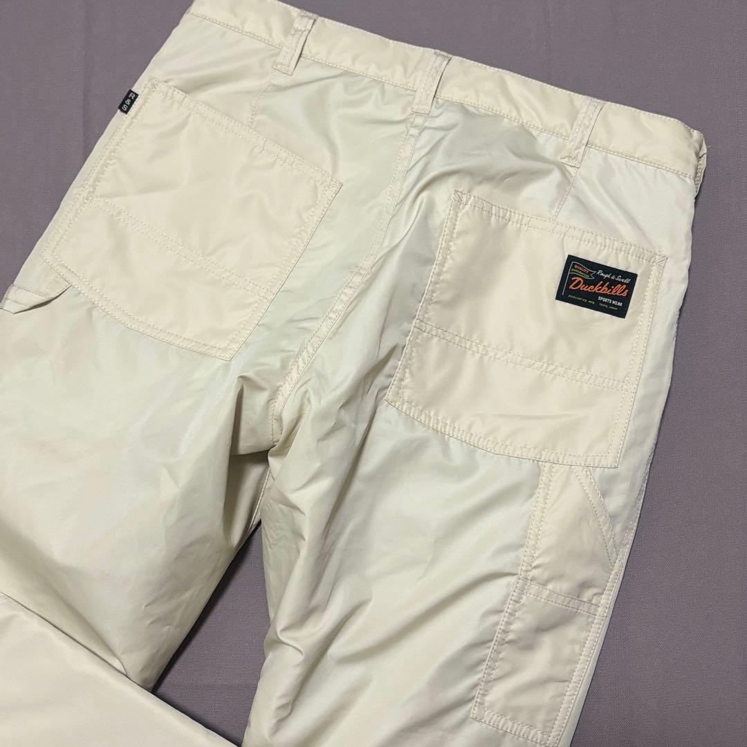 ラフアンドスウェルROUGH&SWELL ロゴ刺繍中綿ロングパンツ S