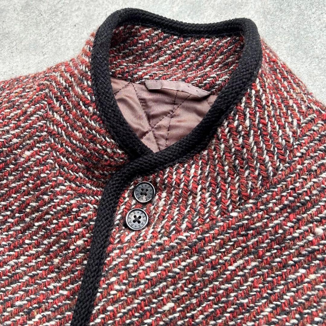 専用！新品同様 Papas+ スタンドカラー ツイード ウール ジャケット