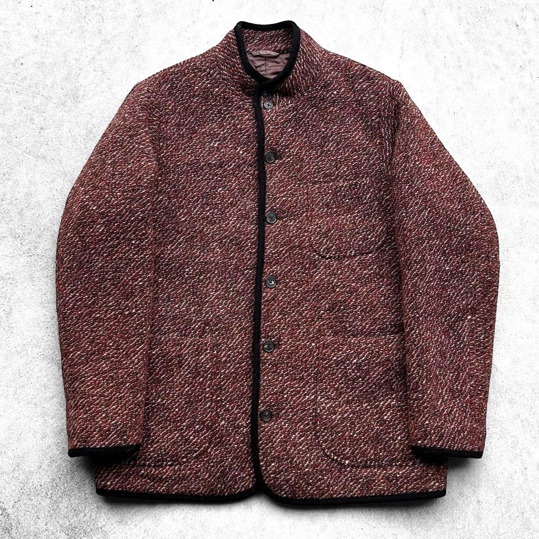 専用！新品同様 Papas+ スタンドカラー ツイード ウール ジャケット