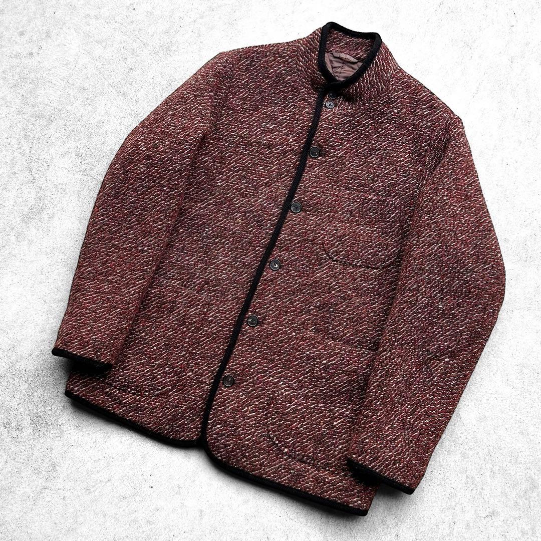 専用！新品同様 Papas+ スタンドカラー ツイード ウール ジャケット