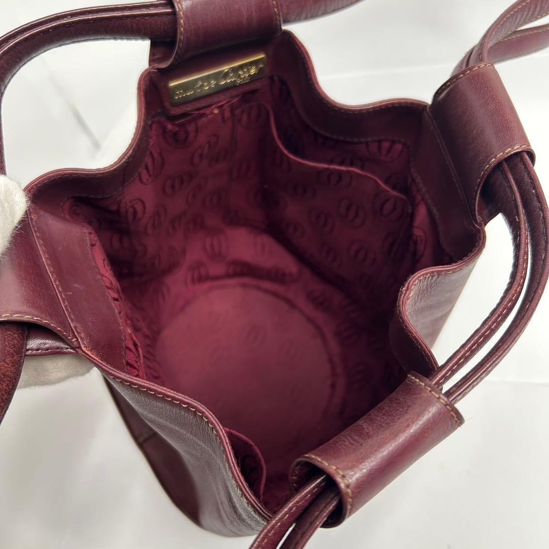 【良品✨️】カルティエ トートバッグ 2way 巾着 マストライン ボルドー