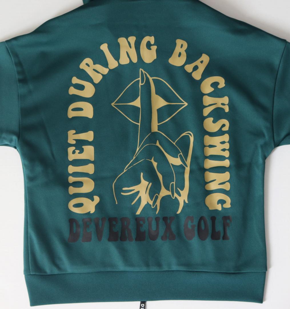 新品【デヴァロー ゴルフ】レディース「スウィング時は静かに」ジップパーカー M