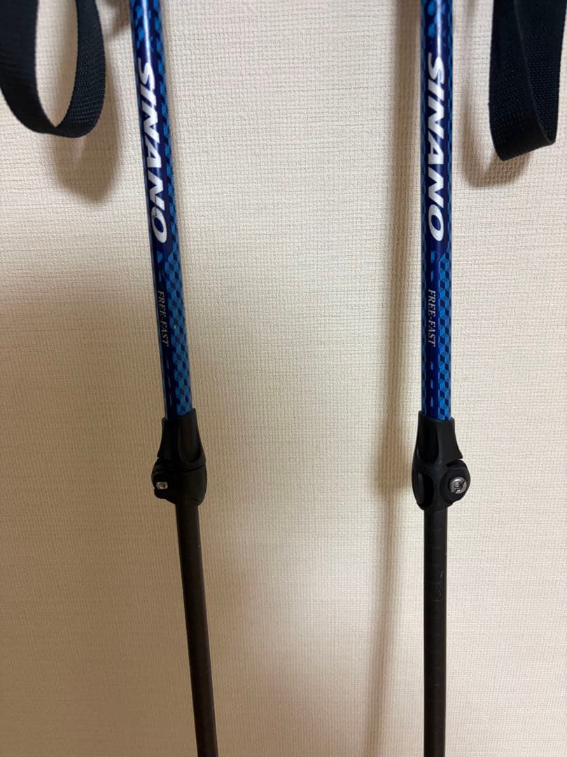 SINANO スキー用ストック フリーFAST ネイビー