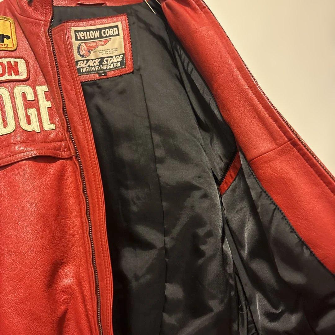 YELLOW CORN レザージャケット レーシングジャケット
