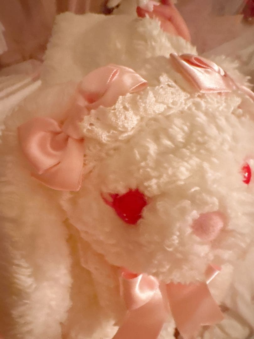 BABY ベイビーザスターズシャインブライト うさくみゃマフラー 白 ピンク