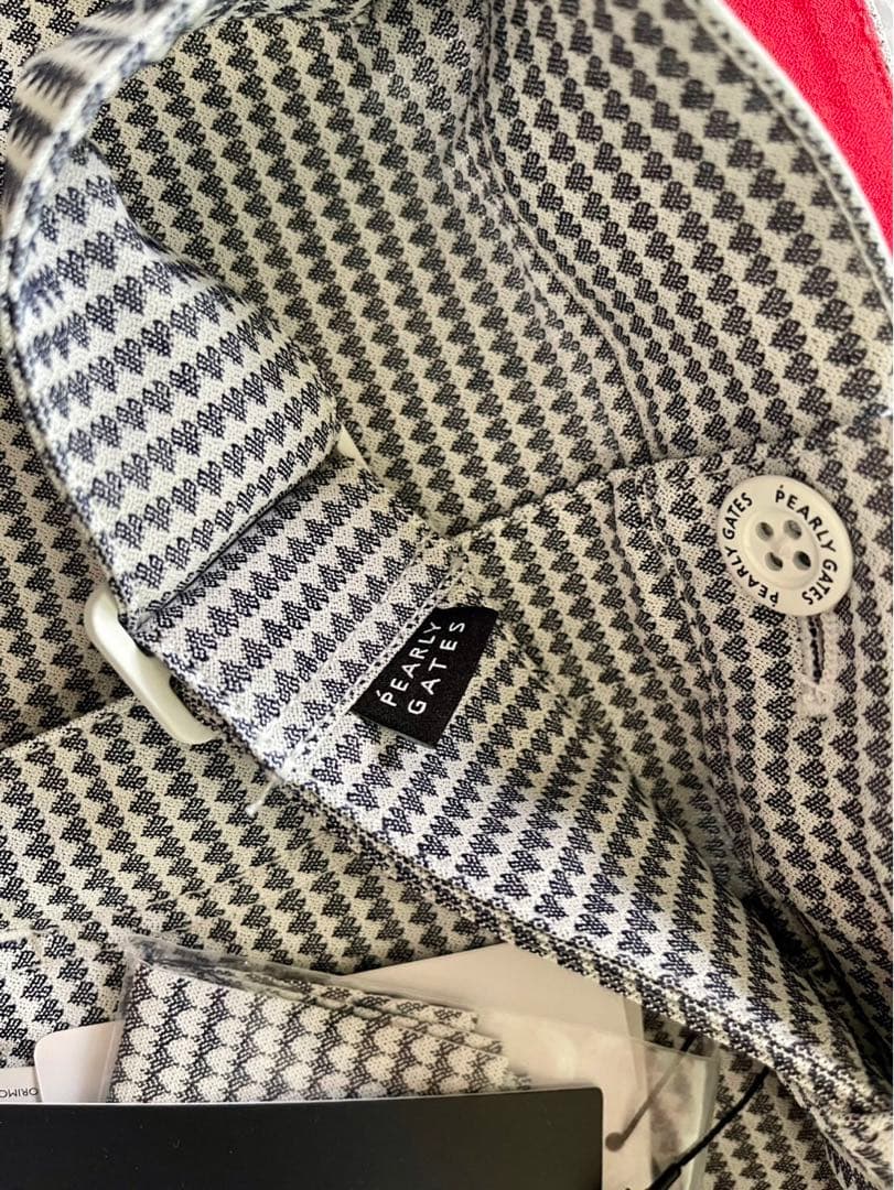 新品未使用　タグ付き　パーリーゲイツ　ストレッチスカート　ベルト付き　ハート総柄