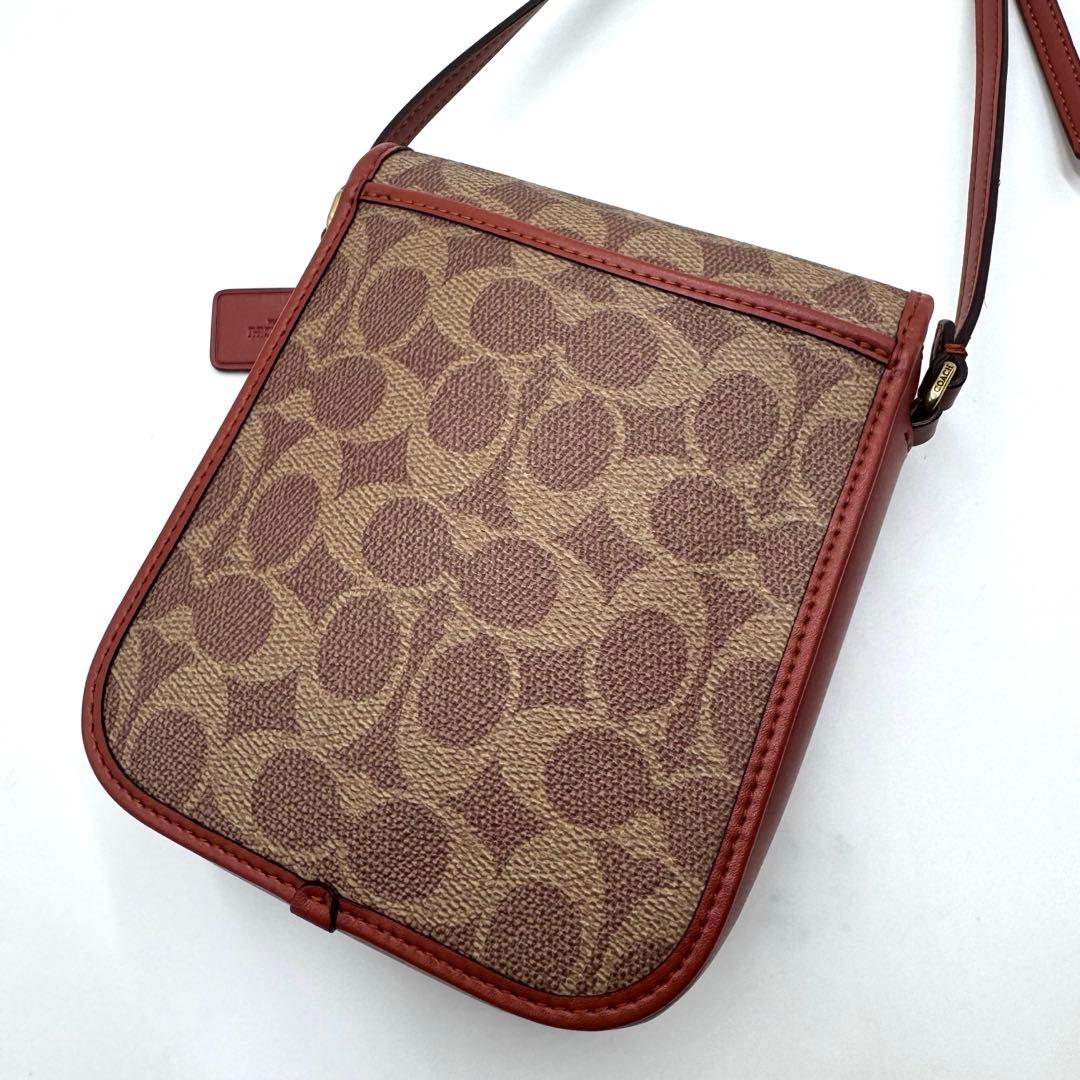 極美品✨ コーチ ショルダーバッグ トール ストゥディオ シグネチャー 茶色