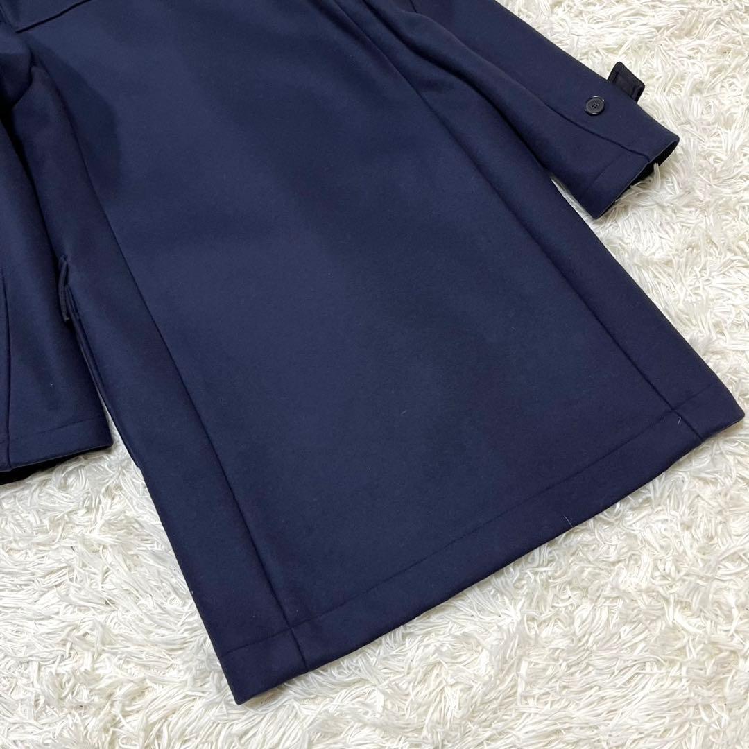 現行 マッキントッシュ ウール ロング ダッフルコート 36 S ネイビー