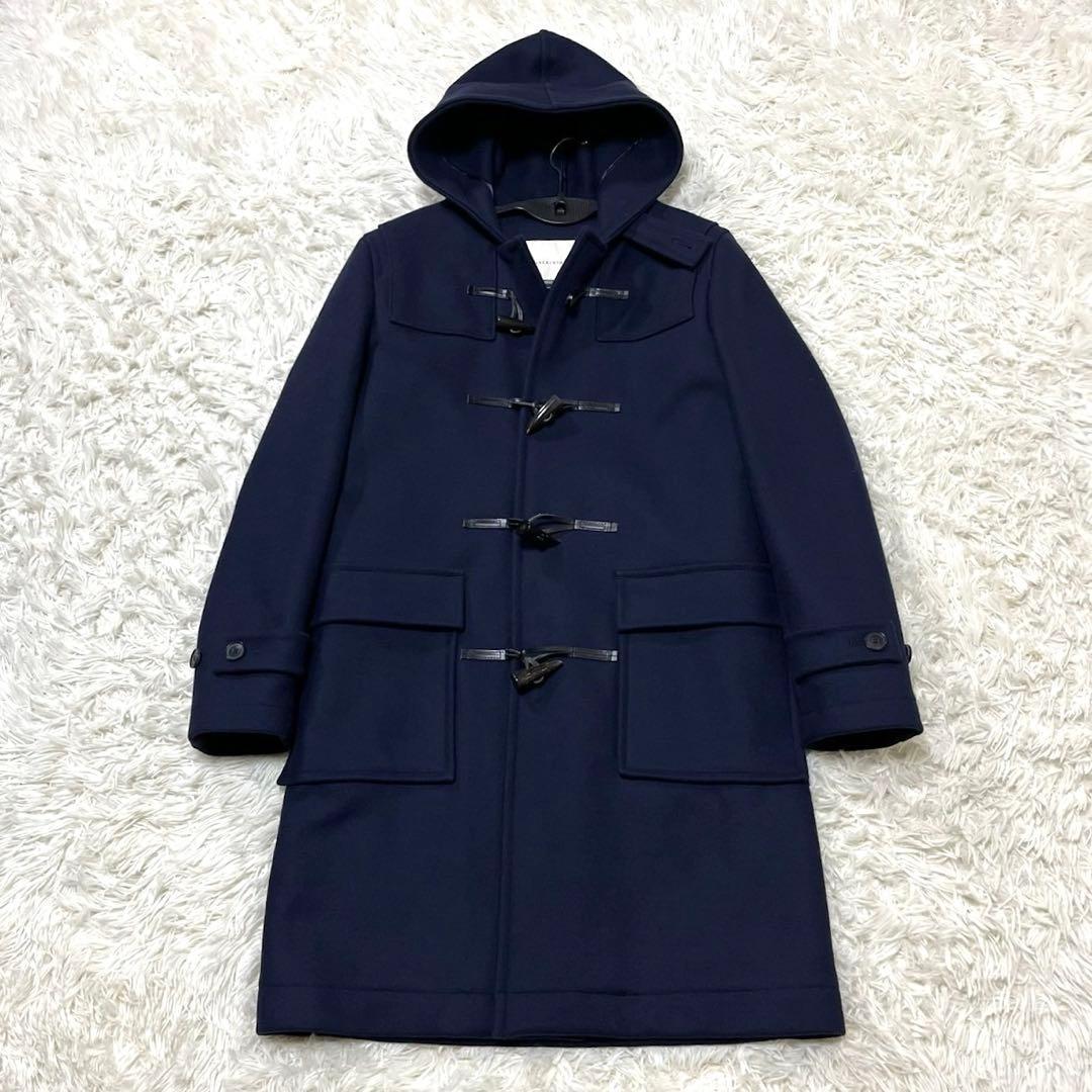現行 マッキントッシュ ウール ロング ダッフルコート 36 S ネイビー