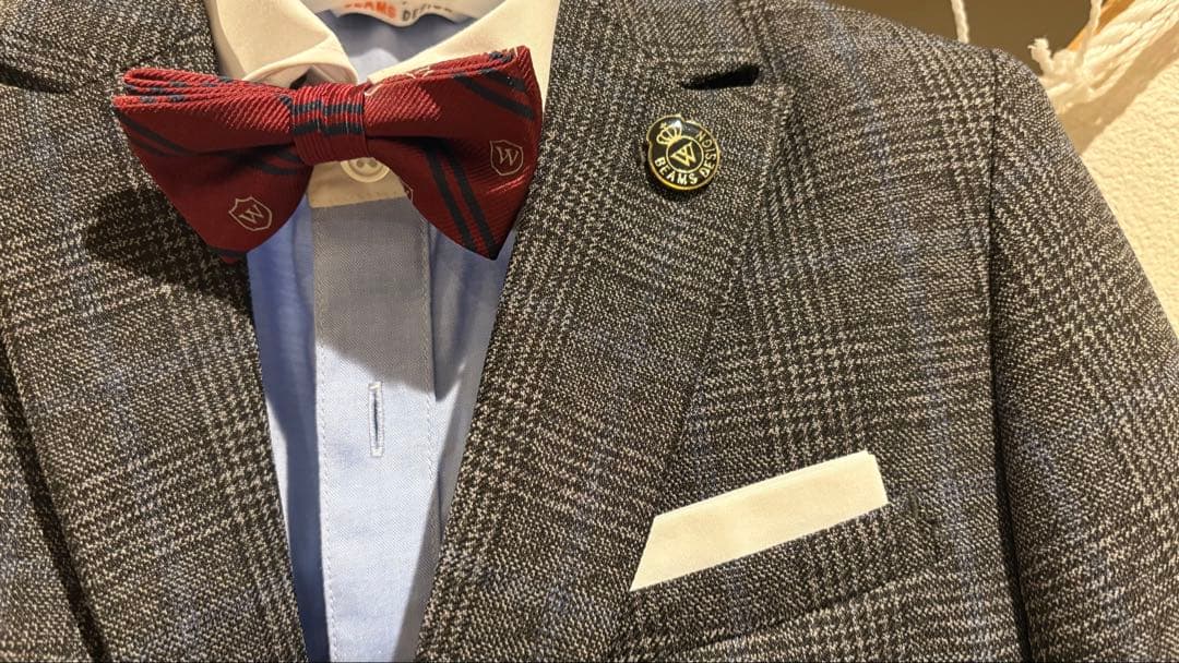 waltz by BEAMS DESIGN スーツ 蝶ネクタイ 灰色 130cm