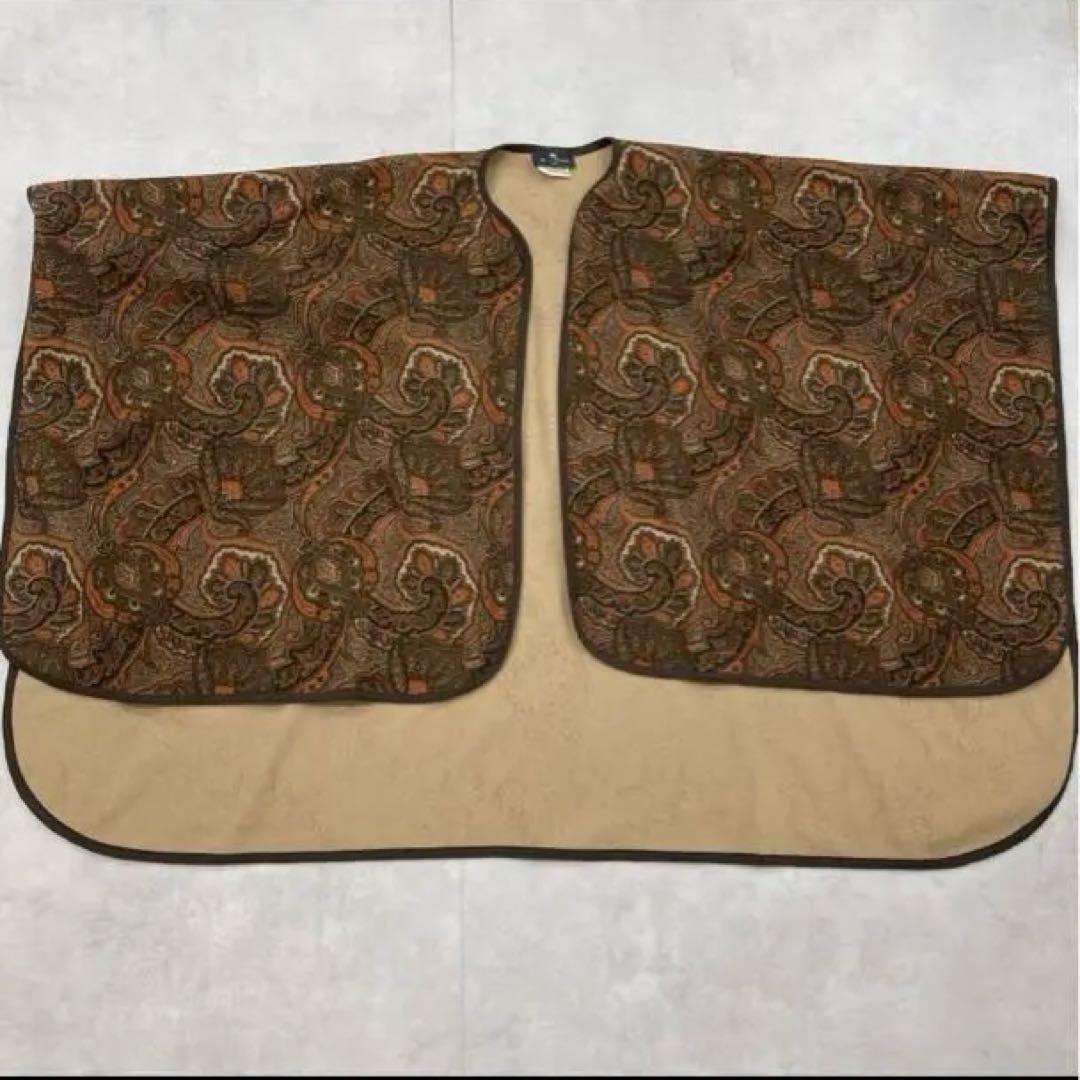 エトロ　ケープコート　ペイズリー　カシミヤ　ウール　ポンチョマント羽織りショール