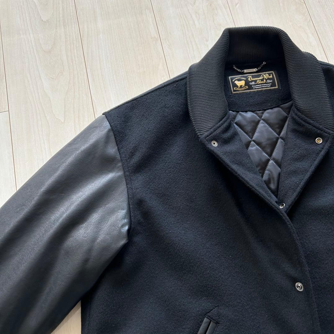 24AW 美品 B.C STOCK タスマニアウールバーシティジャケット 黒L