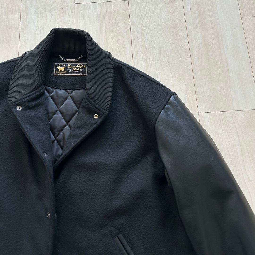 24AW 美品 B.C STOCK タスマニアウールバーシティジャケット 黒L