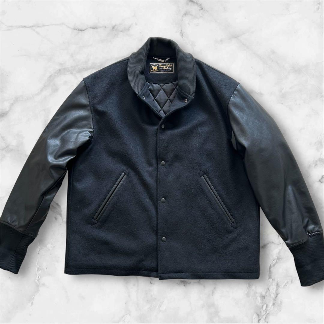 24AW 美品 B.C STOCK タスマニアウールバーシティジャケット 黒L