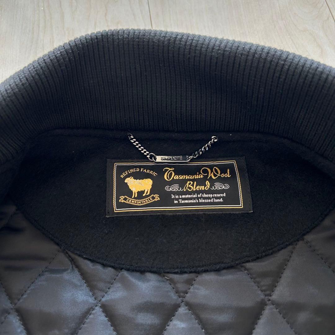 24AW 美品 B.C STOCK タスマニアウールバーシティジャケット 黒L