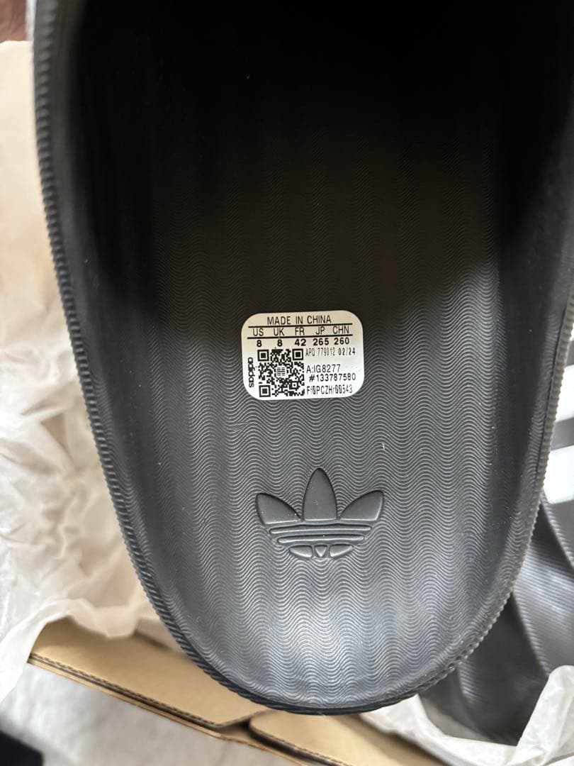 adidas サボサンダル IG8277 265mm 黒白