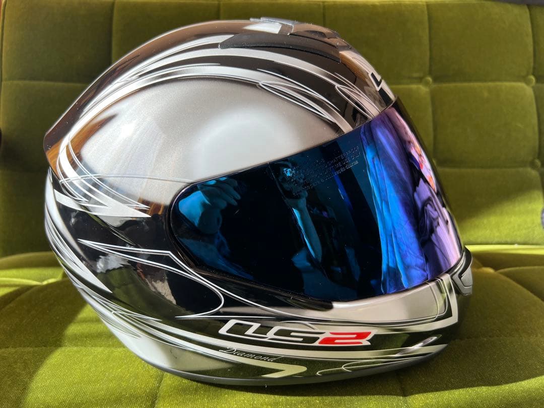 LS2 ヘルメット Lサイズ　MFJ公認モデルクリア＆ミラーシールド付き