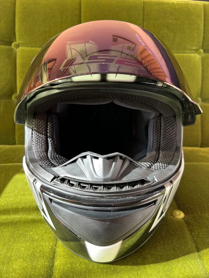 LS2 ヘルメット Lサイズ　MFJ公認モデルクリア＆ミラーシールド付き