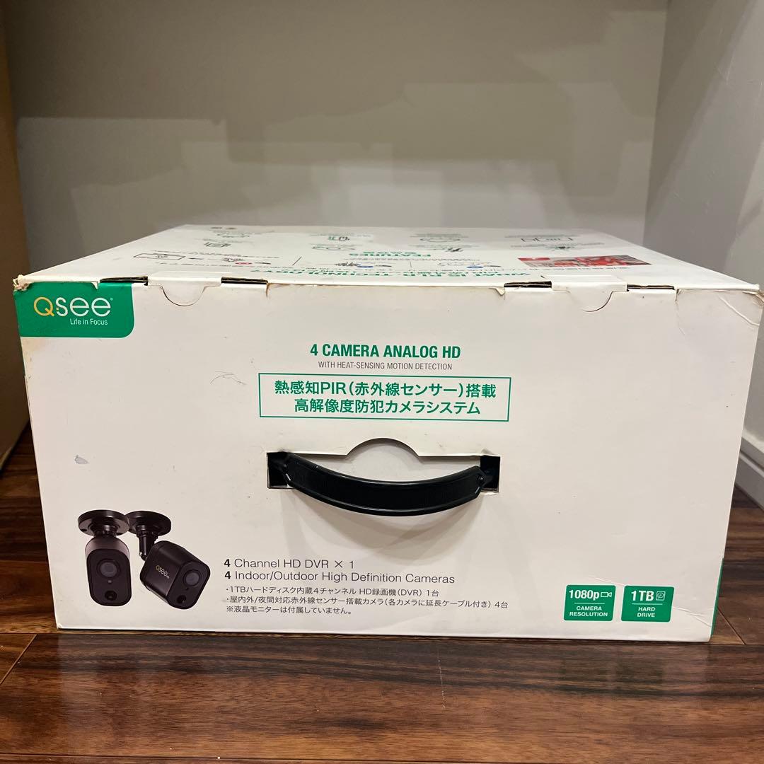 【新品未使用】Qsee 4チャンネルビデオレコーダー HD1080p 監視カメラ
