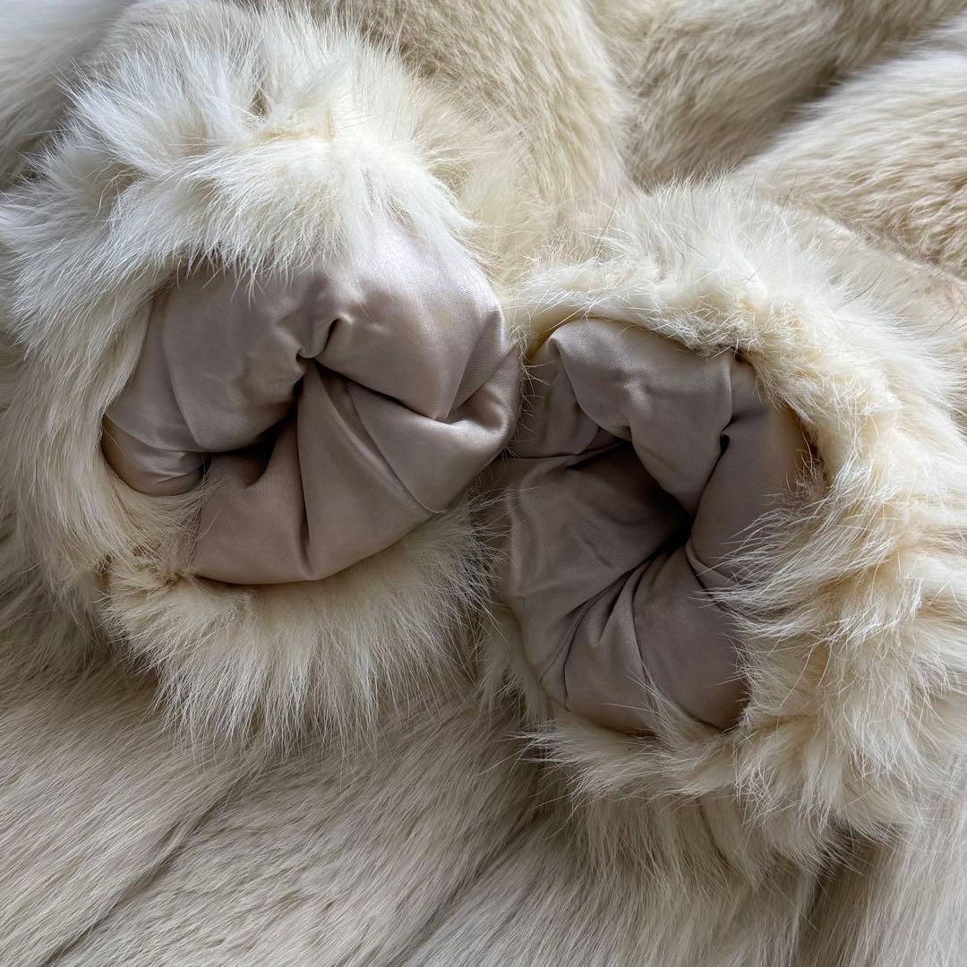 本毛皮☆ブルーフォックス FOX ファーコート ふわふわ◎ 11号