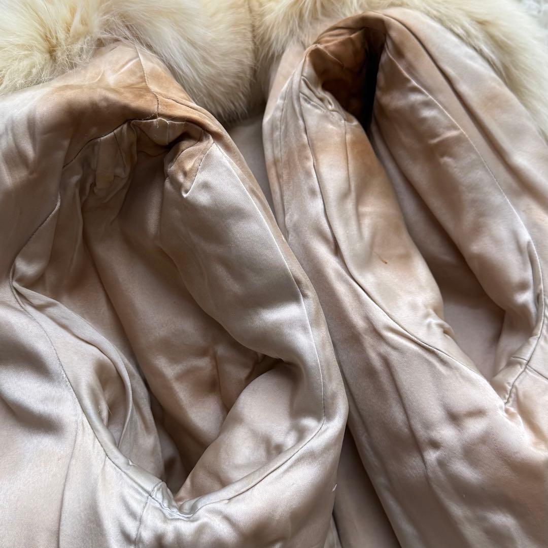 本毛皮☆ブルーフォックス FOX ファーコート ふわふわ◎ 11号