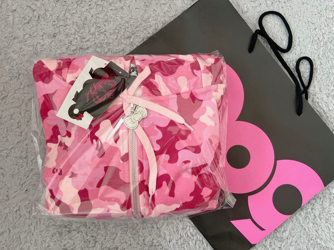 新品9090girl ×HELLO KITTY Eared Zip Hoodie