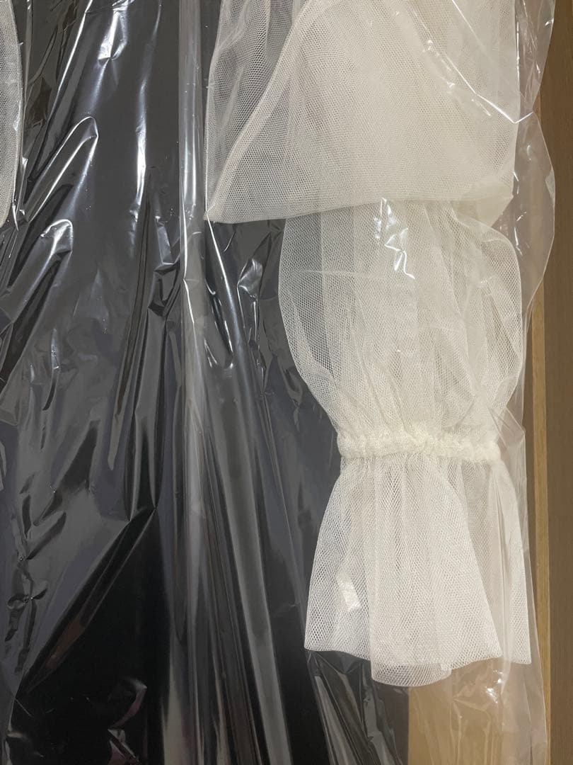 mii❤︎シフォン袖 ブラックロングドレス