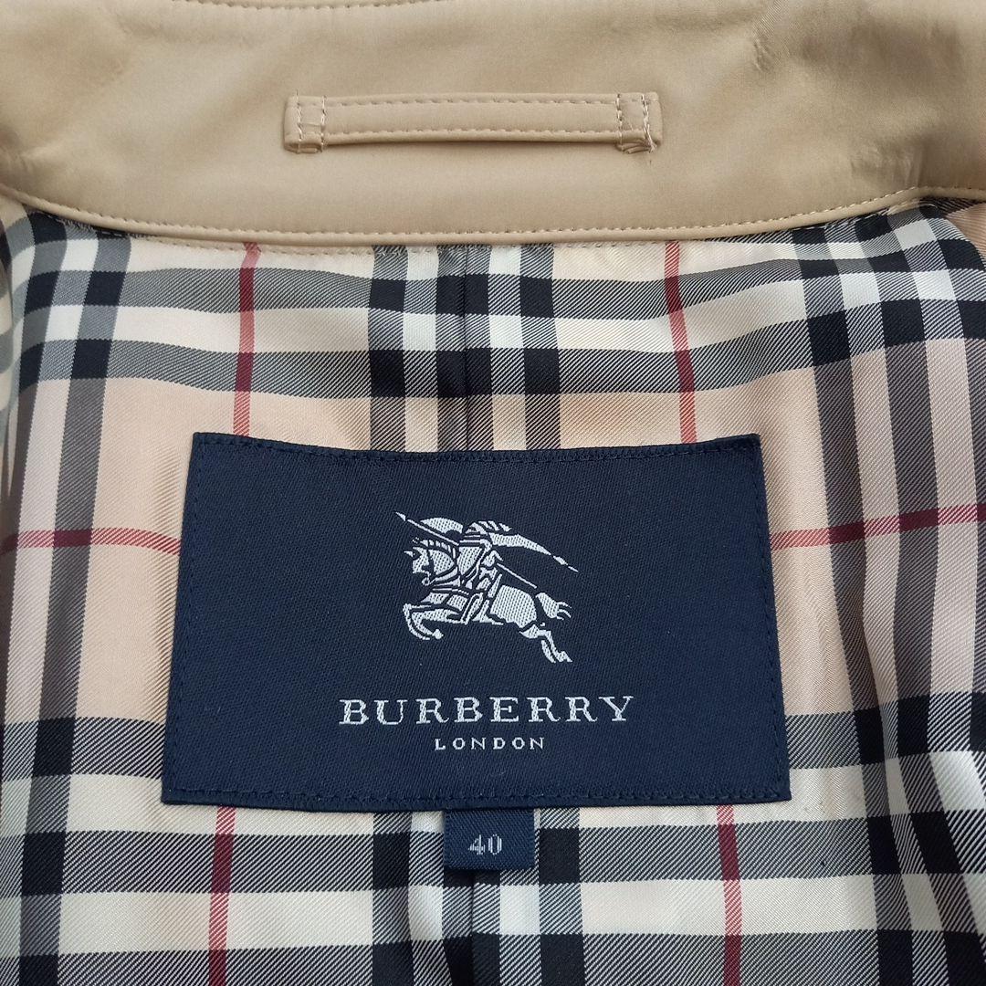 バーバリーロンドン　ハーフコート　ミドル丈　ノバチェック　ベルト付き　L