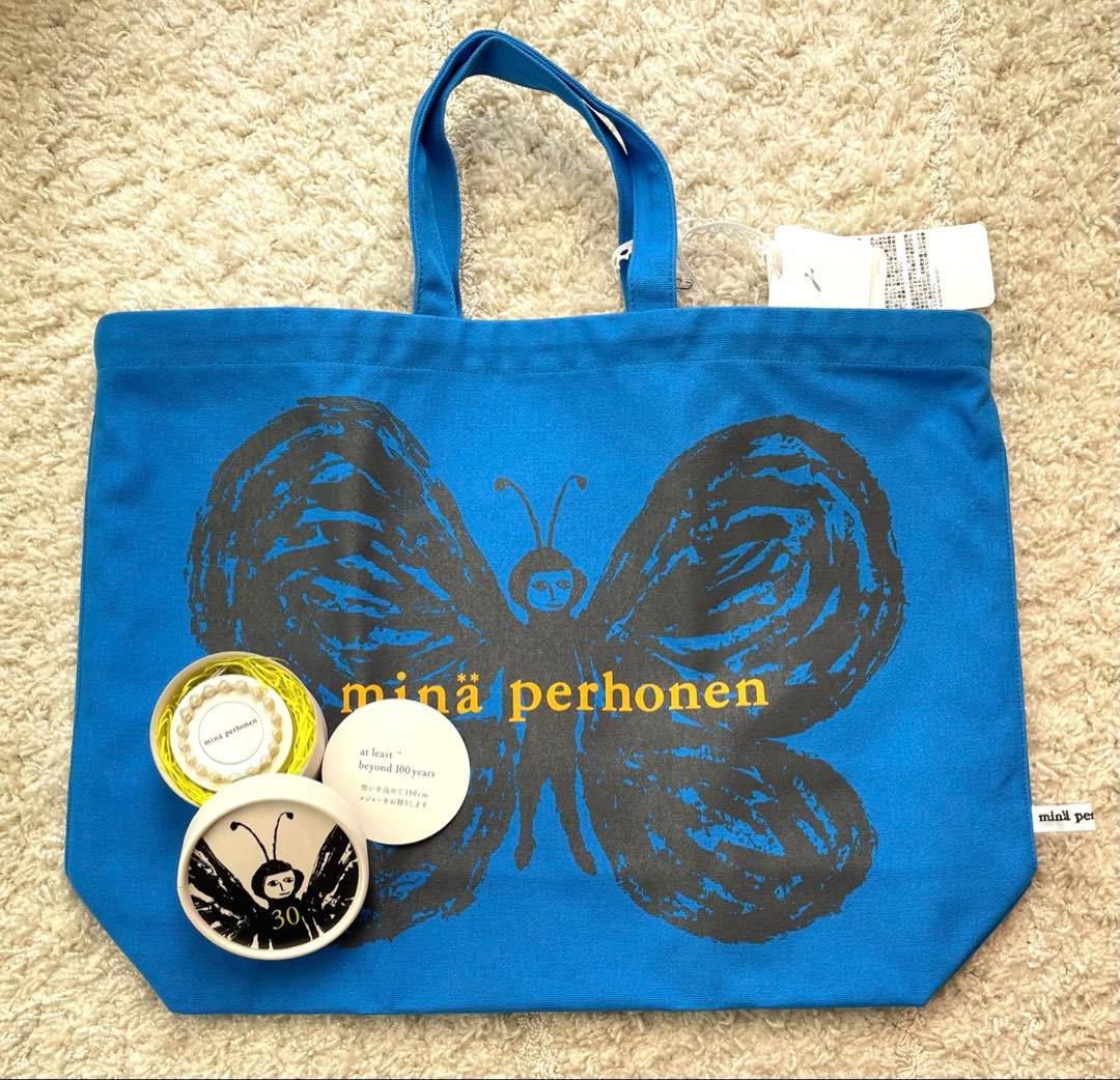 ミナペルホネン30周年 羽花 UKKA トートバッグ & タンバリンメジャー
