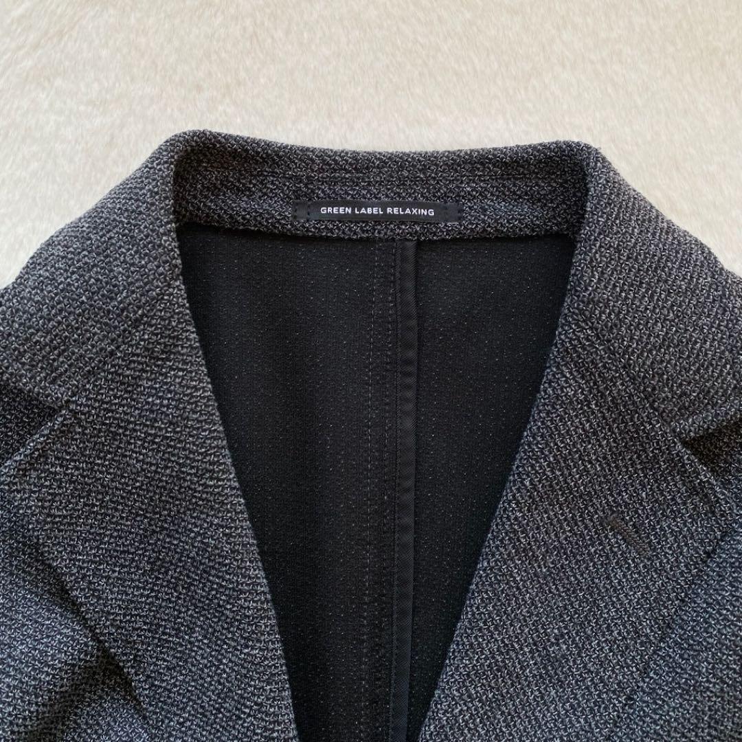 【極美品】グリーンレーベル　テーラードジャケット　リネン混　グレー　46 2B