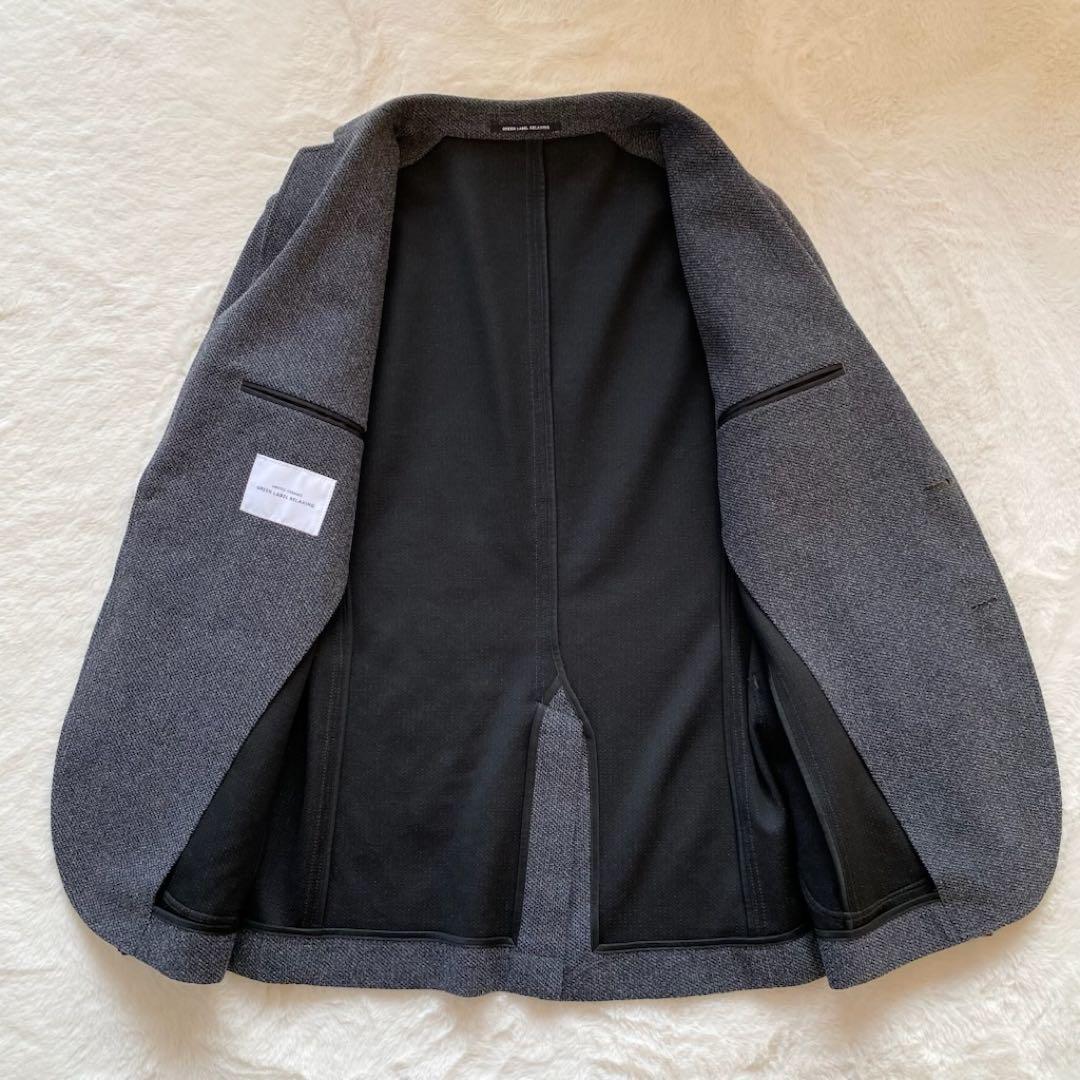 【極美品】グリーンレーベル　テーラードジャケット　リネン混　グレー　46 2B