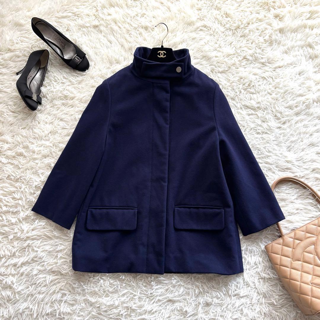 Chloe クロエ ハーフコート 2way スタンドカラー フード スロバキア製