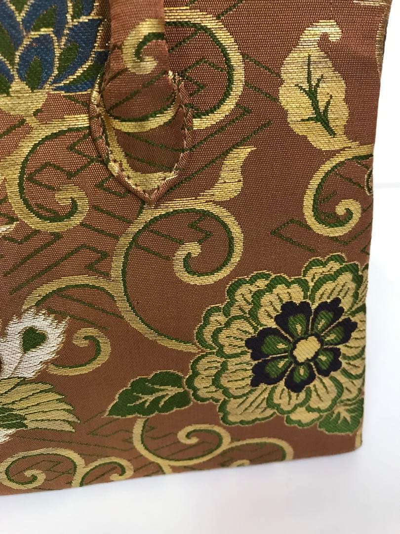 ◆おふく◆利休バッグ　唐草に鳳凰　着物　和装