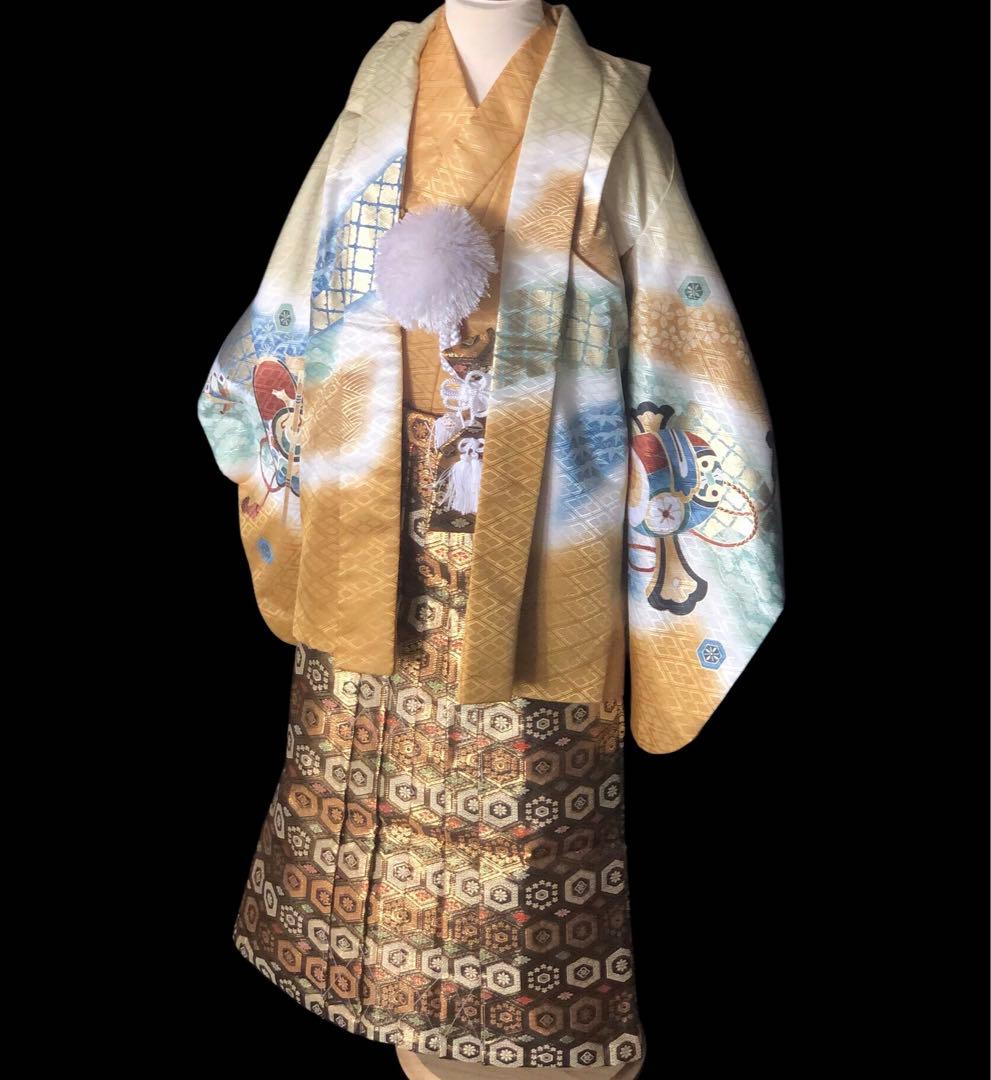 【美品　未使用品】豪華刺繍　七五三 5歳　男の子　逸品　羽織　着物　袴　セット