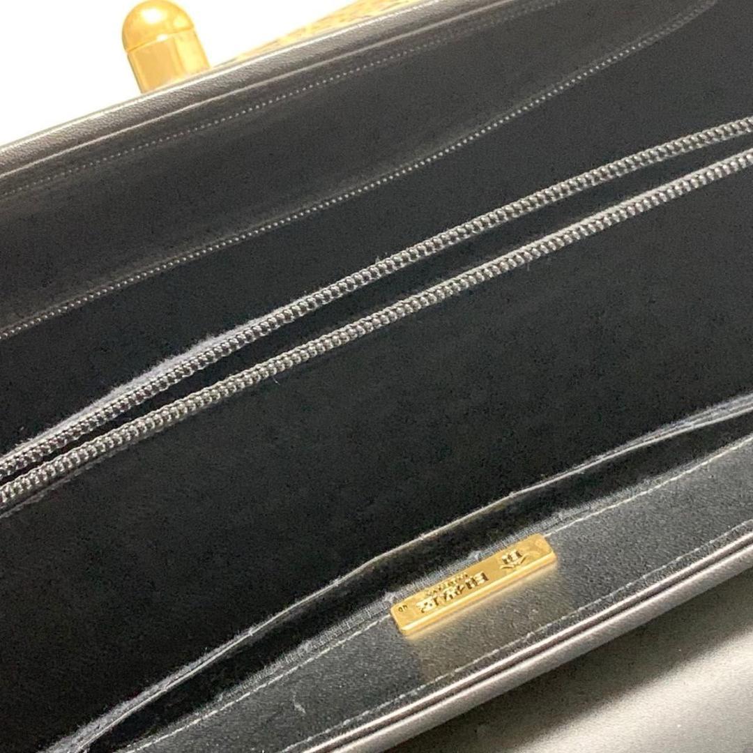 美品 印傳屋 インデンヤ ハンドバッグ 和装バッグ キナート 和風 刺繍 レザー