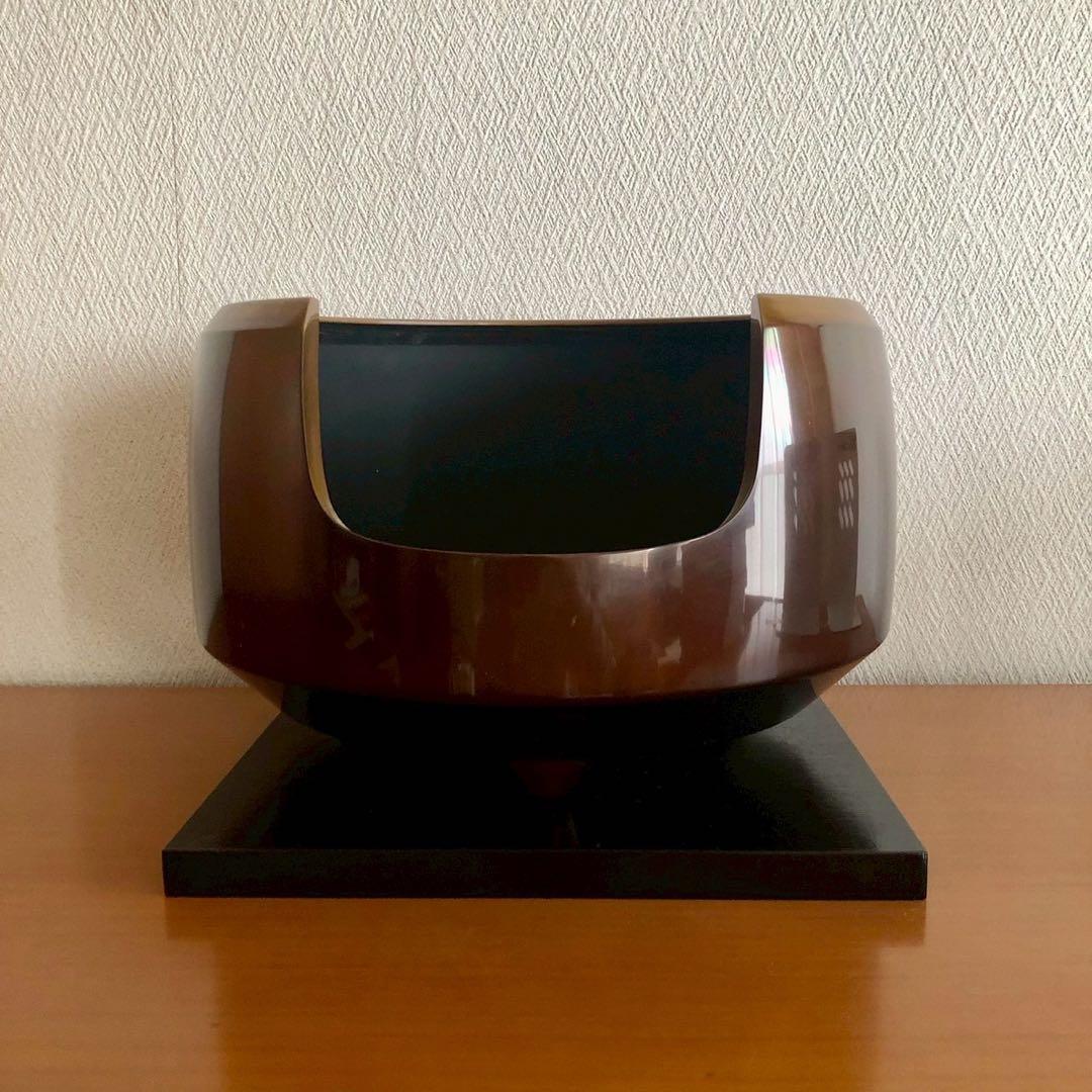 面取風炉 中磨唐金製 底土器 前土器 茶道具