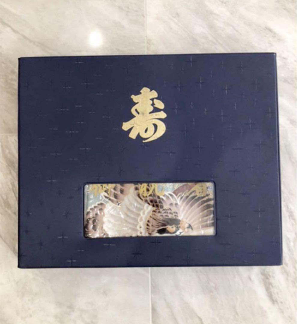 七五三用 紺色着物 鷹と花の刺繍