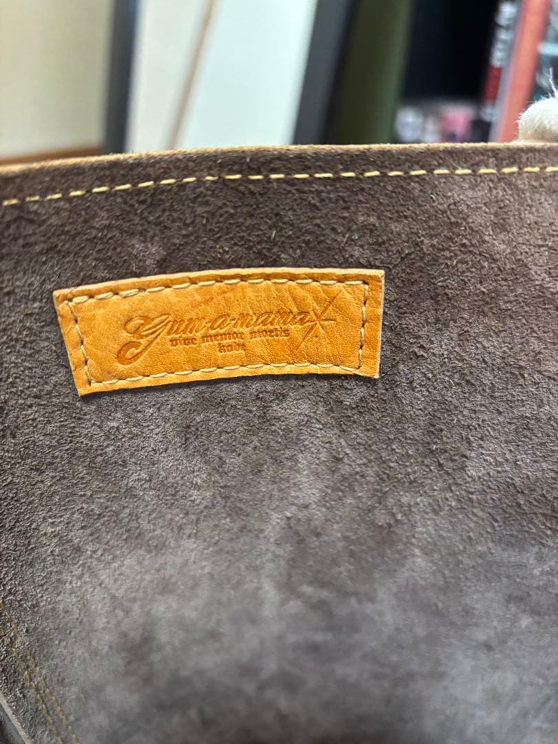 GUM-A-MAMA 定価約6万特注コードバン使用バケットバック希少レア